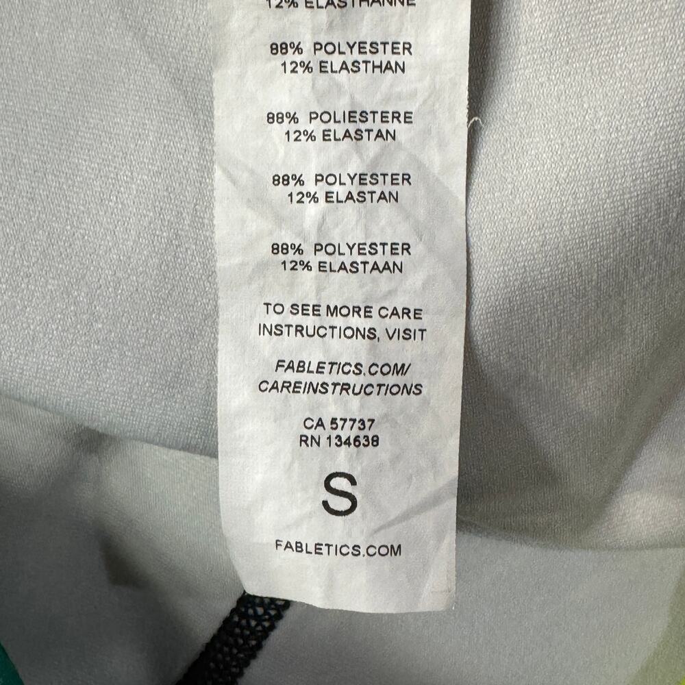 Fabletics Small Define PowerHold Capris Leggings Mid-Rise UPF Pockets Rainforest - Picture 7 of 8